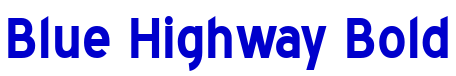 Blue Highway Bold 字体